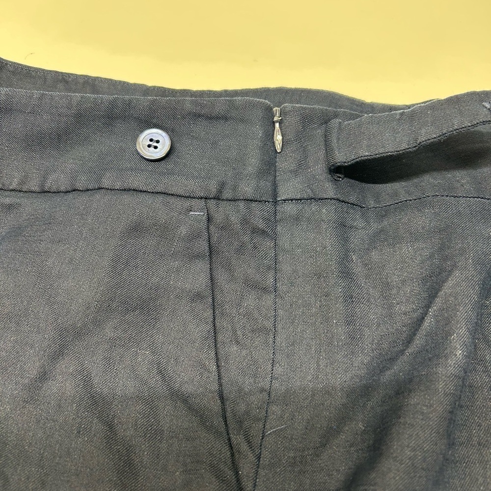 Talbots Navy Blue Linen Wide Leg Pants 20 Women’s Petite - Picture 3 of 8